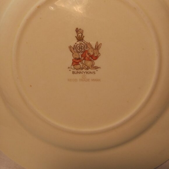 Vintage 1954 Orange Vendor Bunykins plate | Easter | Spring - Picture 8 of 10